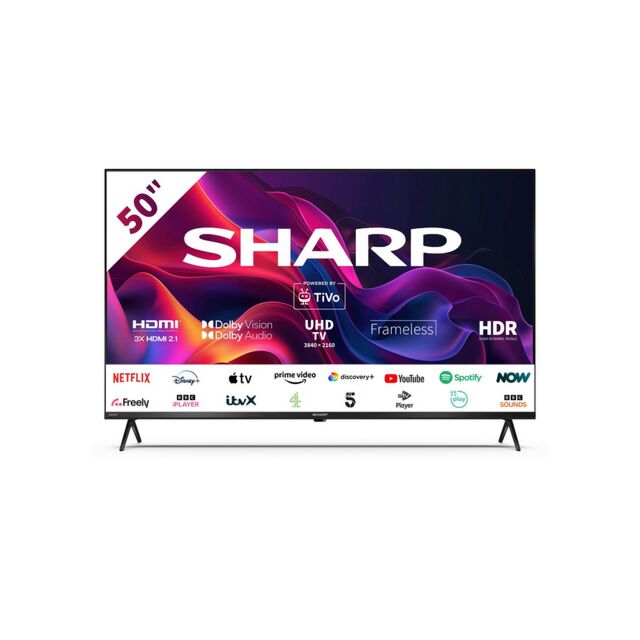 Sharp 4T-C50GK4245KB 50inch 4K UHD Frameless Smart TiVo TV