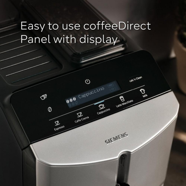 Siemens TF303G07 Bean To Cup Fully Automatic Freestanding Coffee Machine - Inox Silver Metallic