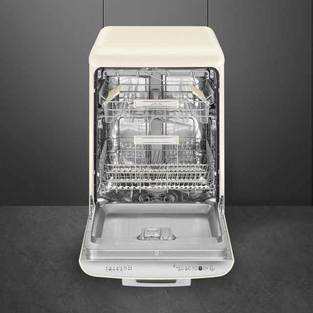 Smeg DFFABCR Retro Style Freestanding Dishwasher - Cream