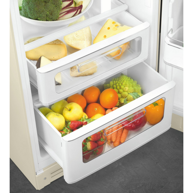 Smeg FAB30RCR6UK 60cm 75/25 Fridge Freezer - Cream