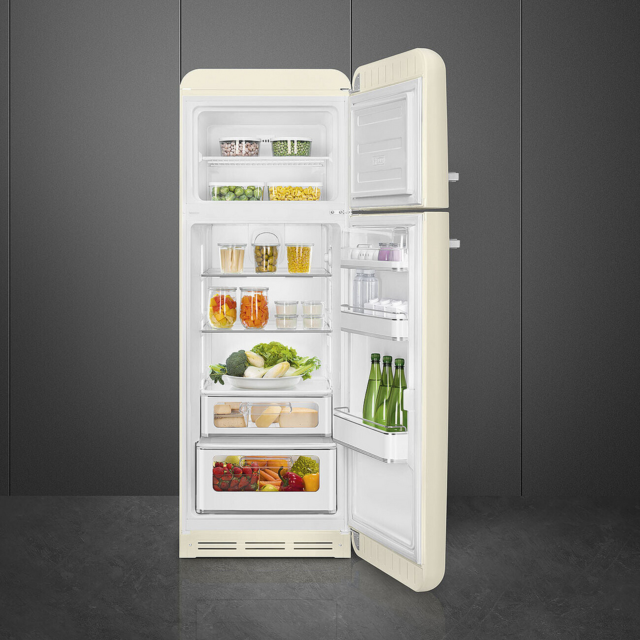 Smeg FAB30RCR6UK 60cm 75/25 Fridge Freezer - Cream