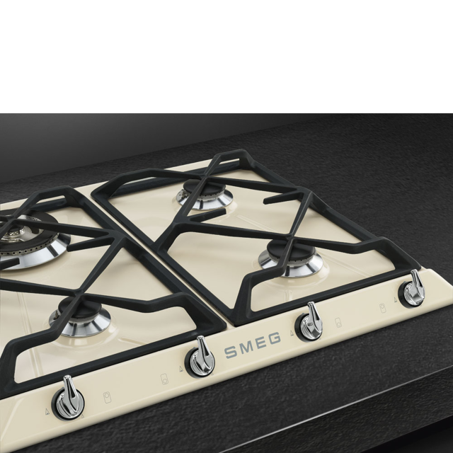 Smeg SR964PGH Retro Style 4 Ring Gas Hob - Cream