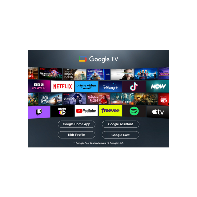 TCL 50P7K-UK 50inch 4K Qled Direct Led Hdr Google TV