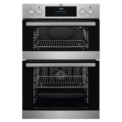 AEG DEX33111EM Built In Electric Double Oven - Stainless Steel
