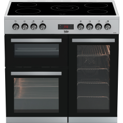 Beko KDVC90X 90Cm Ceramic Range Cooker - Stainless Steel