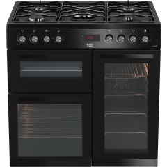 Beko KDVF90K 90Cm Dual Fuel Range Cooker - Black