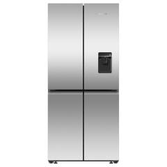 Fisher and Paykel RF500QNUX1 79Cm Wifi Connected Plumbed Quad Door Frost Free Fridge Freezer - Stainless Steel