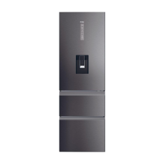 Haier HTW5618EWMP 59.5cm 3D Fridge Freezer - Dark Inox