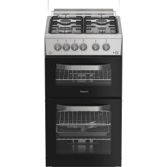 Hotpoint HDG5GCX 50cm Gas Double Cooker - Stainless Steel