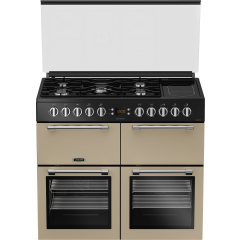 Leisure CC100F521C 100Cm Dual Fuel Range Cooker With Glass Top Lid - Cream