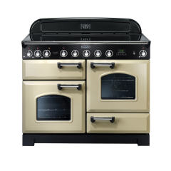 Rangemaster EX-CDL110EICR/C 110 Cm Electric Induction Classic Deluxe - Cream With Chrome Trim