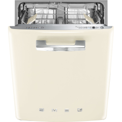 Smeg DIFABCR Retro Style Built In Full Size Dishwasher - Cream