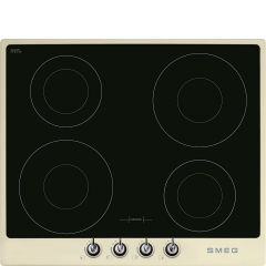Smeg SI964PM Retro Style 4 Ring Induction Hob Hard Wired With Cream Frame