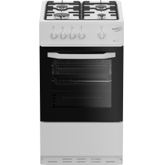 Zenith ZE501W 50Cm Single Oven Gas Cooker With Gas Hob - White 